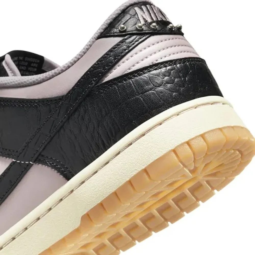 Nike Dunk Low LTD Pink Foam Black Croc Embossed Men's Sneakers - Picture 7 of 7